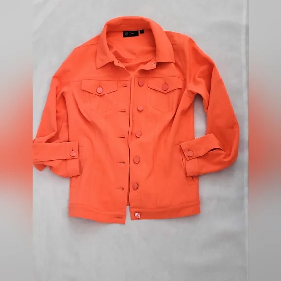 NWOT! DG2 Elevate Bright Orange Fitted Stretch Women's Jacket Size XS - Picture 8 of 11